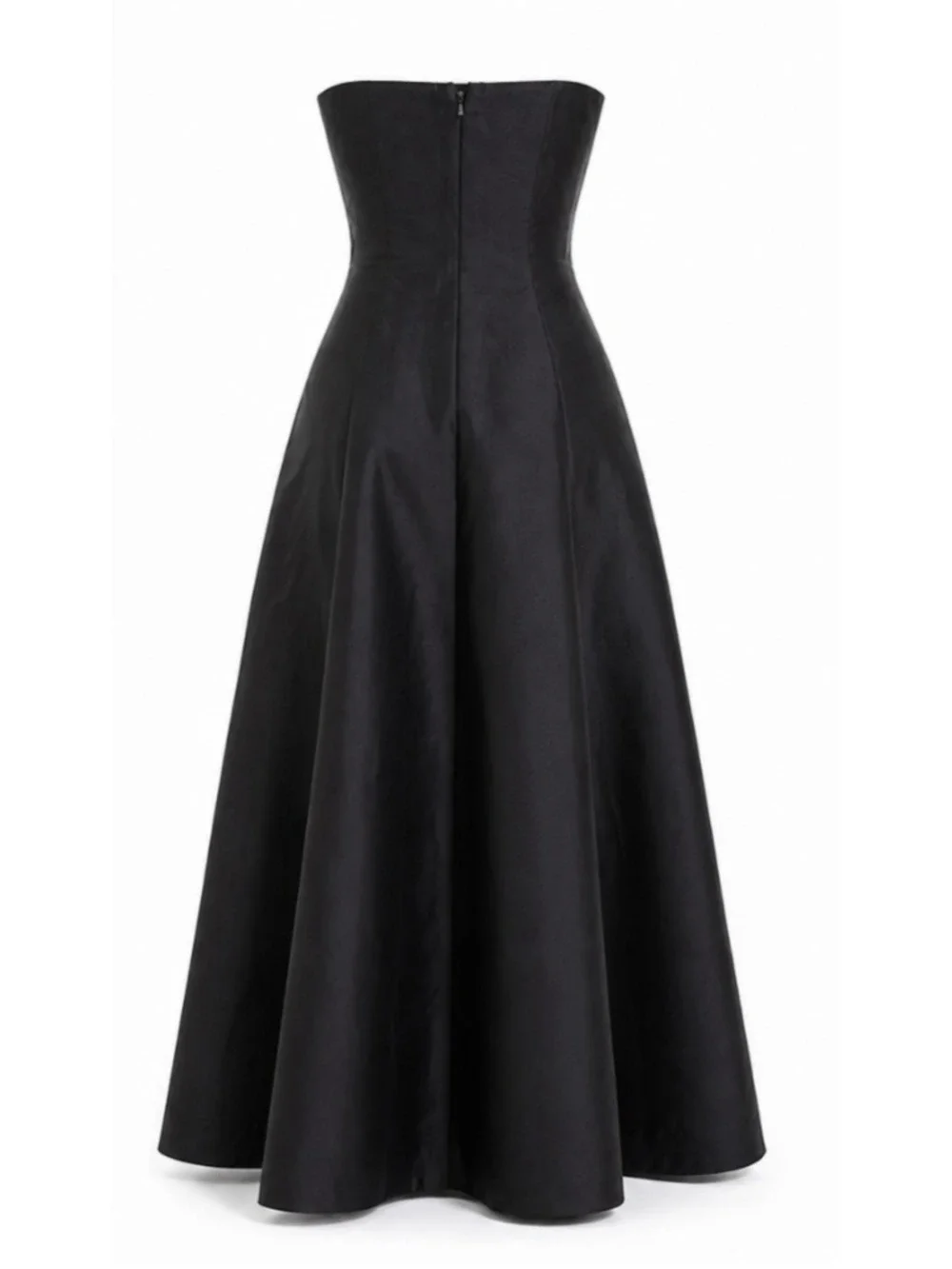 NWOT Lauren Ralph Lauren 100% Silk Black Strapless Dress Size 8 - Picture 2 of 8